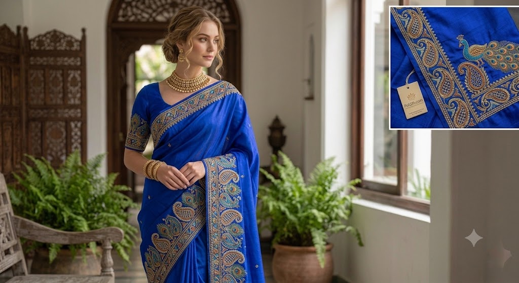 Hand Embroidered Saree Collection thumbnail 3